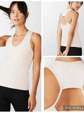 NEW Losano Keep You Cool Athletic Tank PFAS Free Nontoxic Ethical Made Dune XS